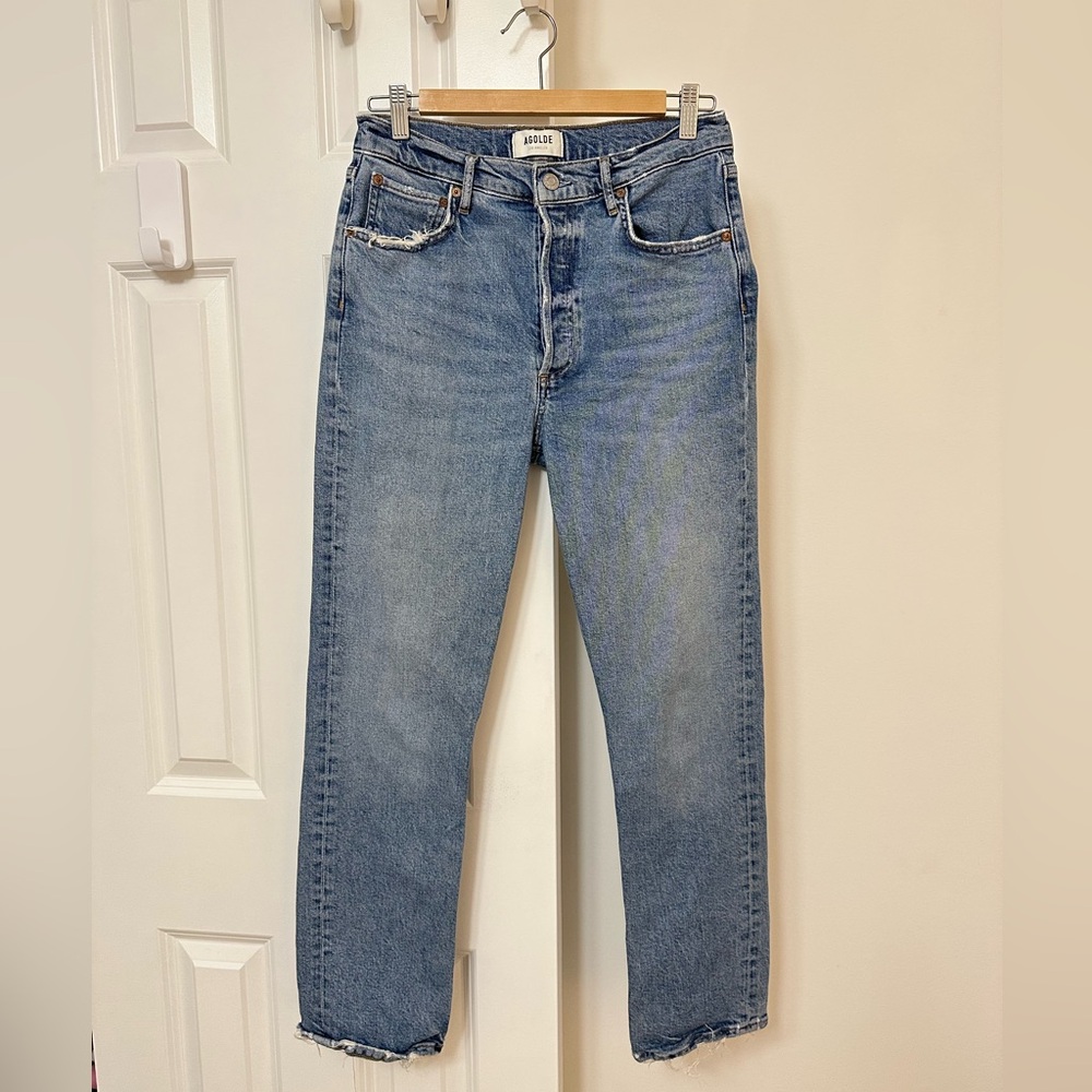 Agolde Riley long Straight Jeans size 28 in like new condition
